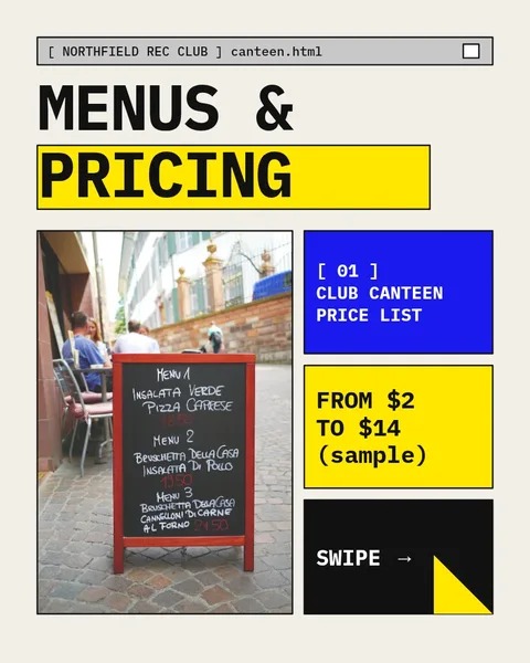 Clubhouse Price Table Mosaic – Instagram carousel template, 3 pages