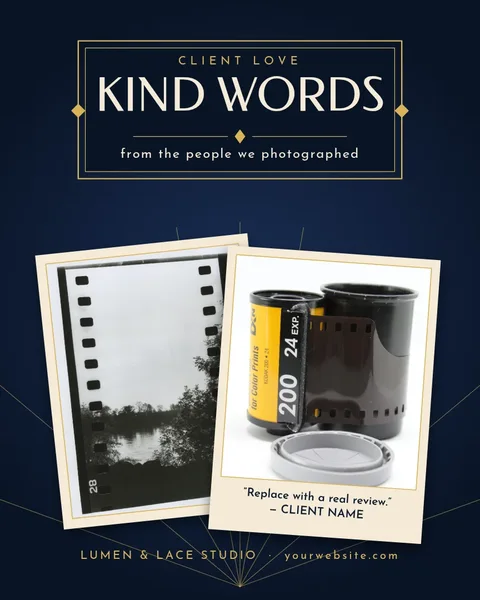 Gilded Contact Prints Praise – Instagram post template