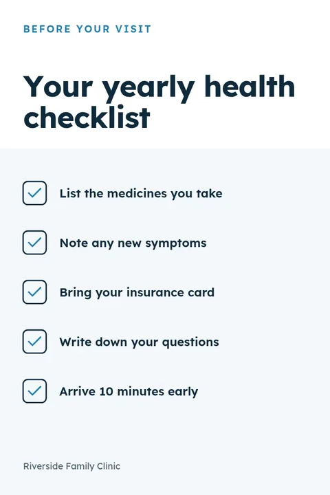 Check-up checklist – Pinterest pin template