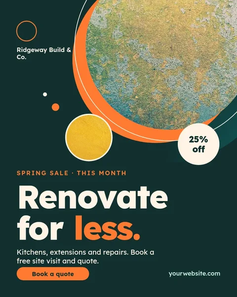 Concrete Moon Renovation Sale – Instagram post template