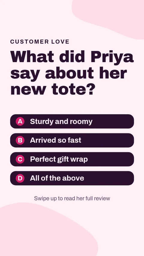 Happy Customer Quiz – Instagram story template