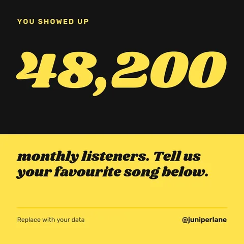 Pop Block Fan Count – Instagram post template