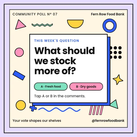 Pantry Poll Nested Confetti – LinkedIn post template
