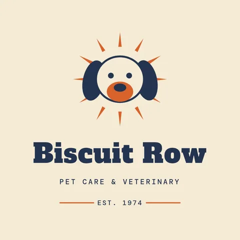 Biscuit Row Retro Dog Badge – Logo template