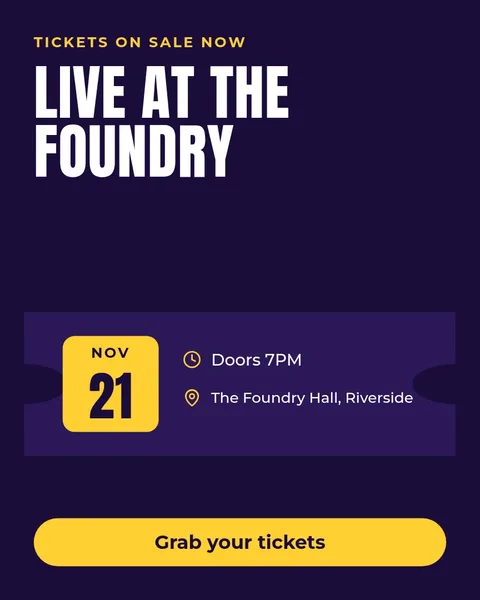 Tour Date Ticket Drop – Instagram post template