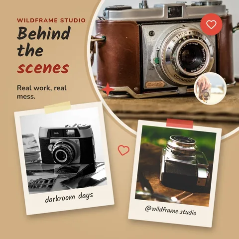 Cork Circle Scrapbook – Instagram post template