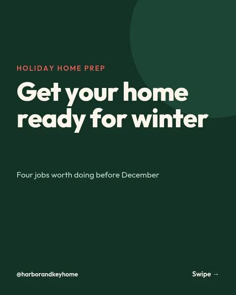 Winter Prep Holiday Carousel – Instagram carousel template, 6 pages