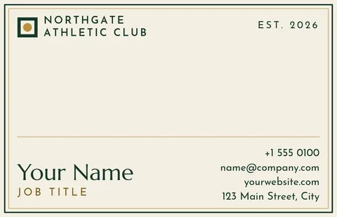 Pitch Passe-Partout Club Card – Business card template, 2 pages