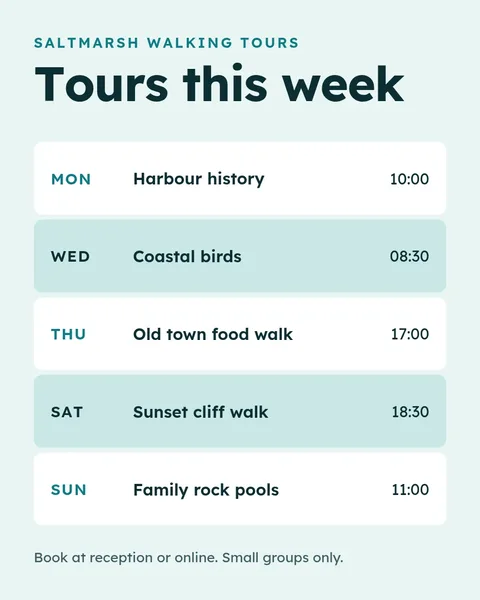 Tour schedule – Instagram post template