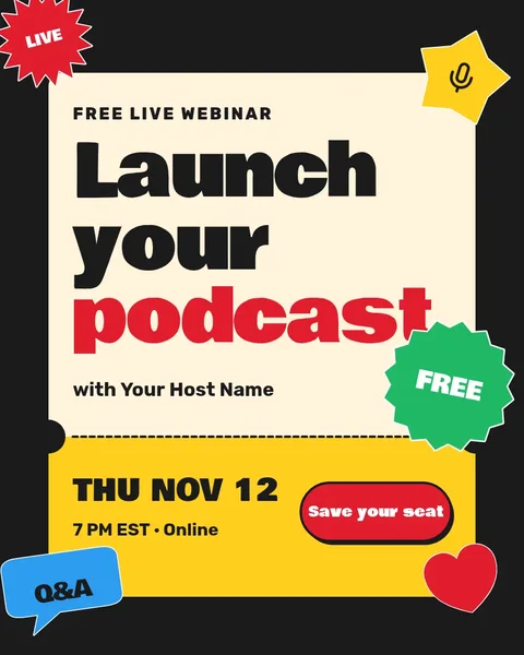 Sticker Ticket Live Pass – Instagram post template
