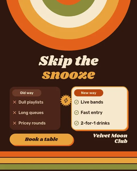 Groove Night Verdict Columns – Instagram post template