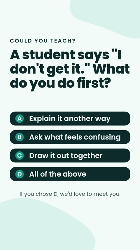 Tutor Wanted Quick Quiz – Instagram story template