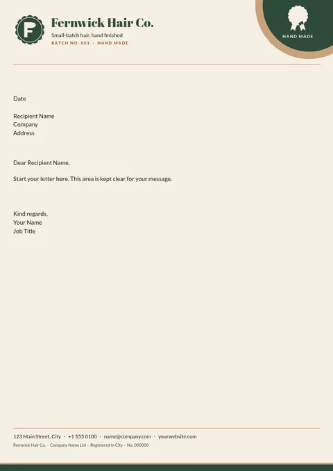 Fernwick Rosette Corner Letterhead – Letterhead template