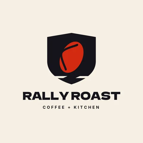 Rally Roast Bean Shield – Logo template