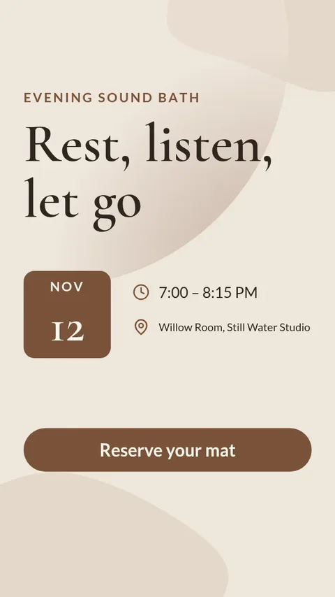Sunset Sound Bath Story – Instagram story template