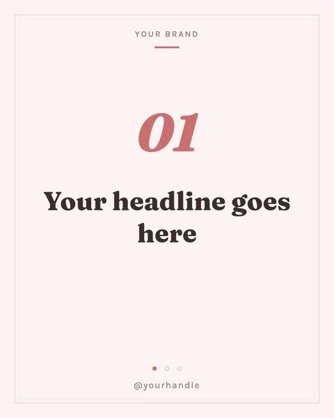Blush Editorial – Instagram carousel template, 3 pages
