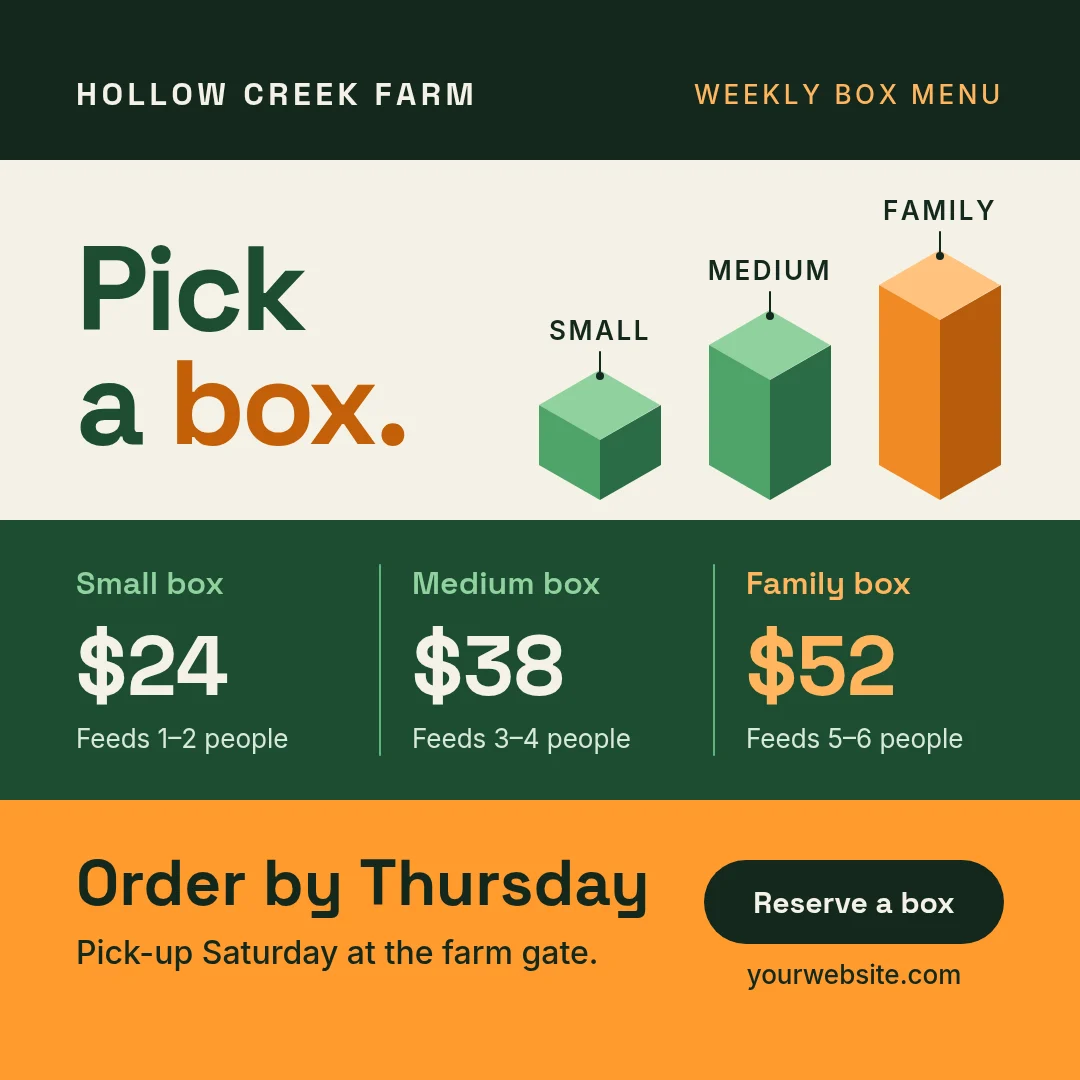 Iso Crate Price Bands – Instagram post template