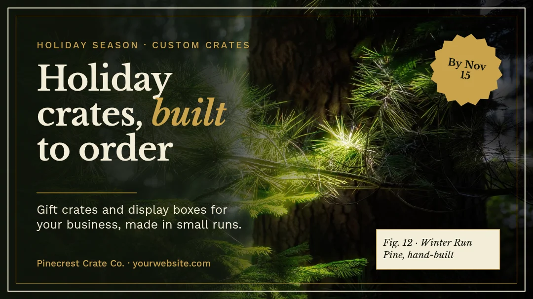 Gallery Crate Season Frame – X post template