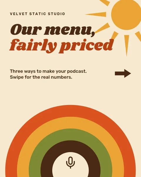 Groove Menu Rainbow Rise – Instagram carousel template, 3 pages