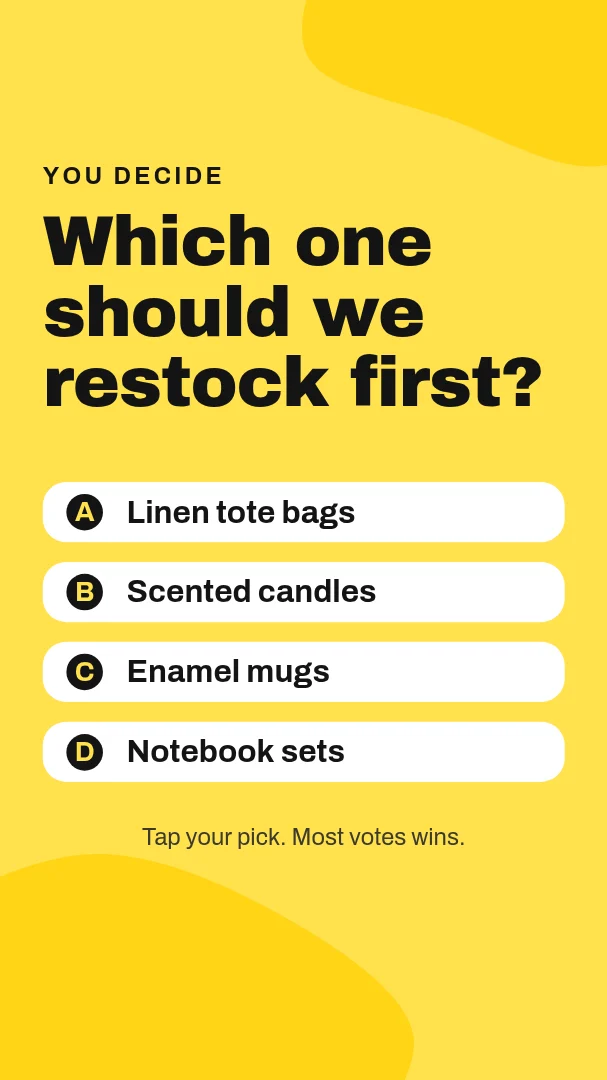 Pick Your Parcel Poll Story – Instagram story template