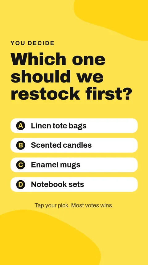 Pick Your Parcel Poll Story – Instagram story template
