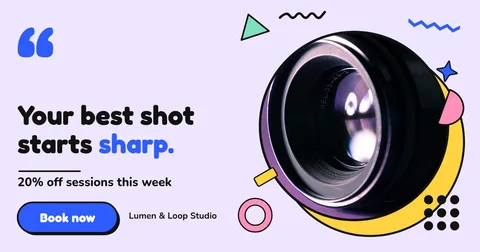 Memphis Lens Quote Pop – Facebook post template