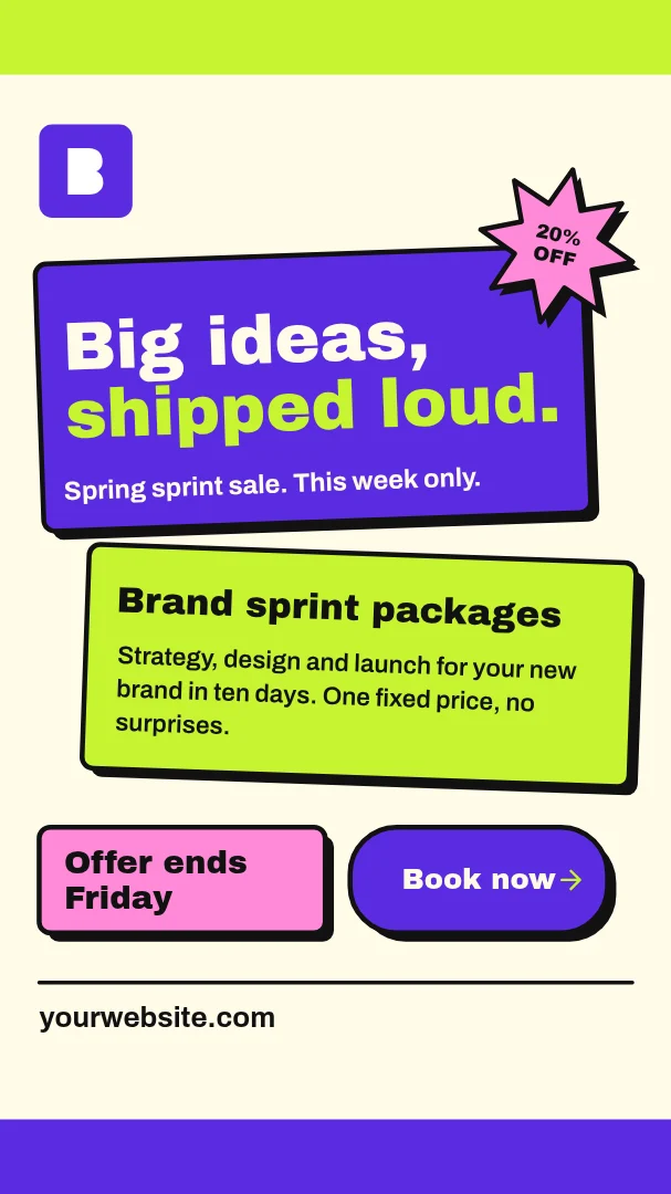 Loud Sprint Sale Story – Instagram story template