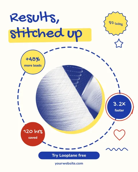 Thread Orbit Stat Notebook – Instagram post template