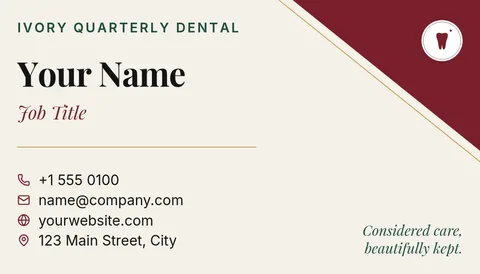 Ivory Diagonal Masthead Card – Business card template, 2 pages