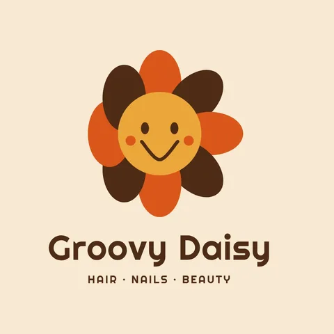 Groovy Daisy Character Logo – Logo template
