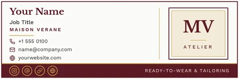Gallery Caption Fashion Signature – Email signature template
