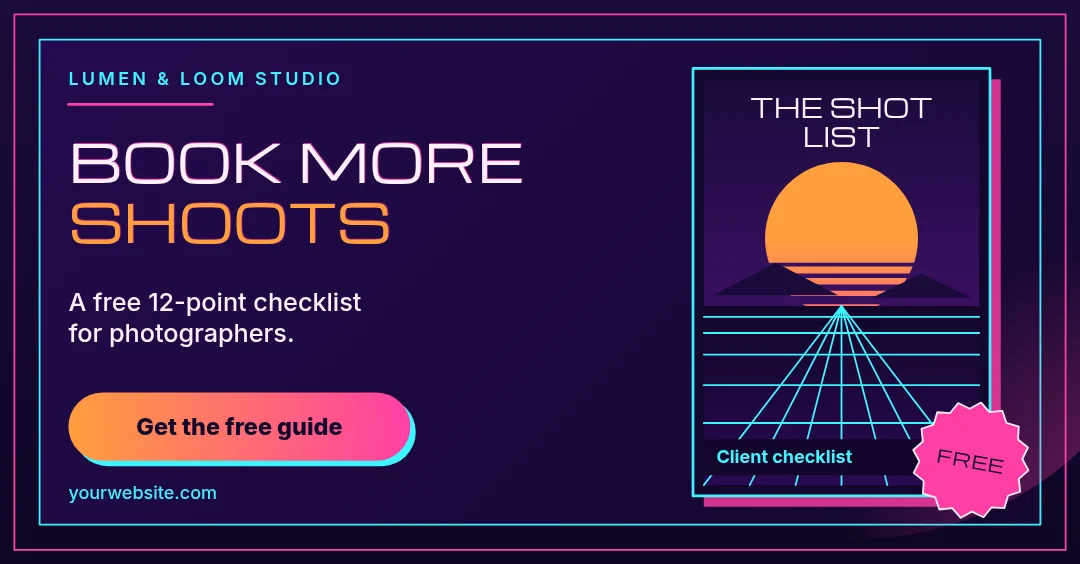 Neon Frame Shot List – LinkedIn post template