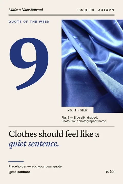 Blue Silk Numeral Pull Quote – Pinterest pin template