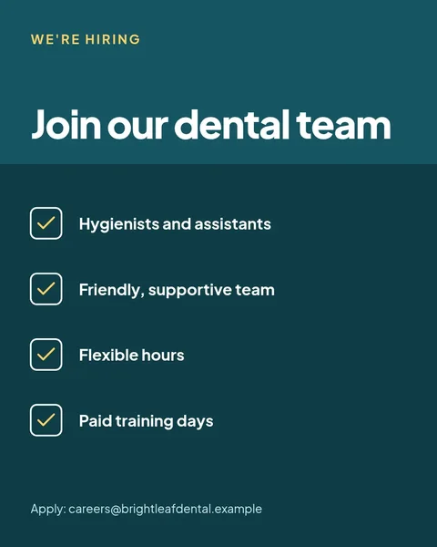 Join Our Friendly Dental Team – Instagram post template