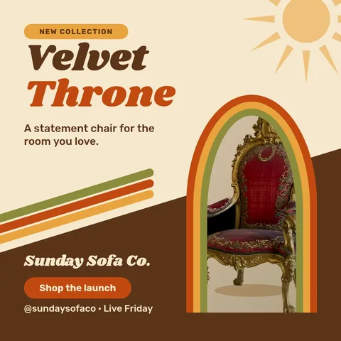 Velvet Throne Groove Arch – Instagram post template