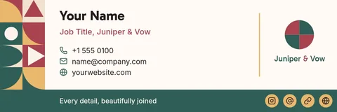 Patchwork Vow Bar Signature – Email signature template