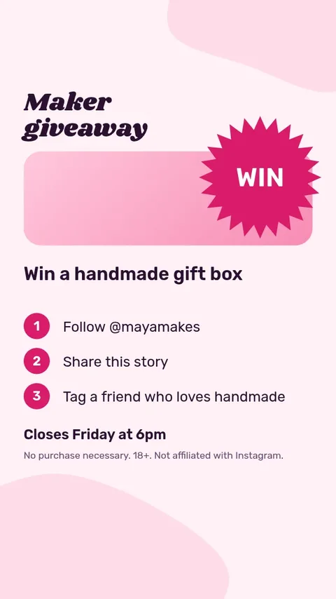 Candy Studio Giveaway Story – Instagram story template