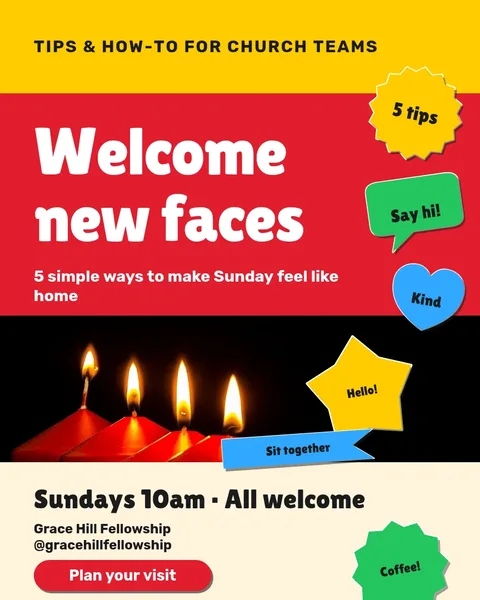 Candlelight Welcome Sticker Bands – Instagram post template