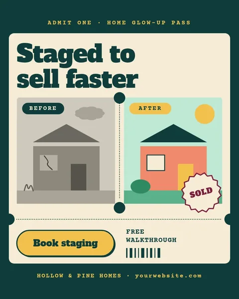 Staged To Sell Pass – Instagram post template