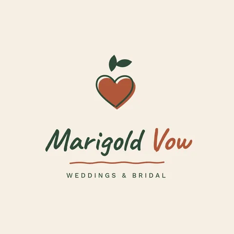 Marigold Vow Scribble Heart – Logo template