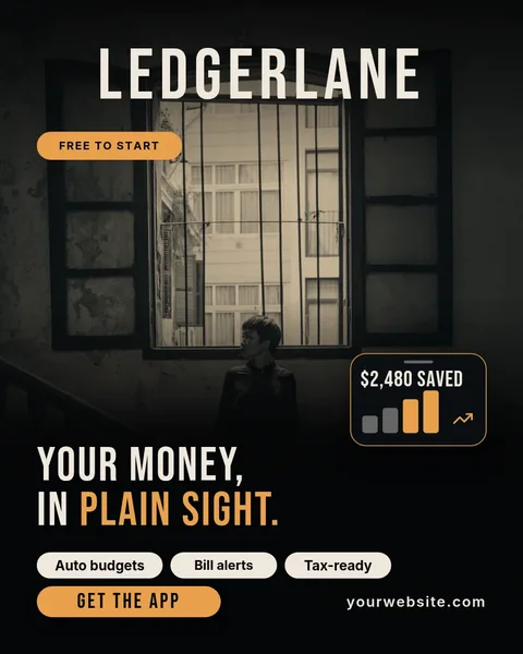 Window Light Ledger Cover – Instagram post template