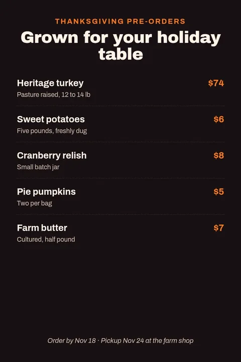 Thanksgiving Farm Order List – Pinterest pin template