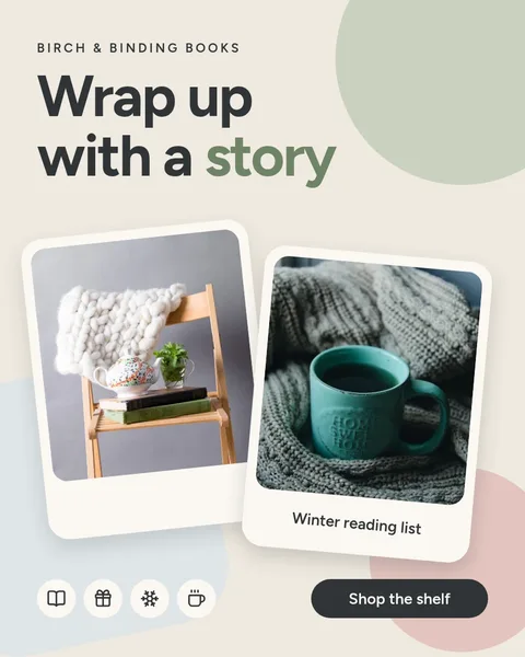Soft Prints Winter Shelf – Instagram post template