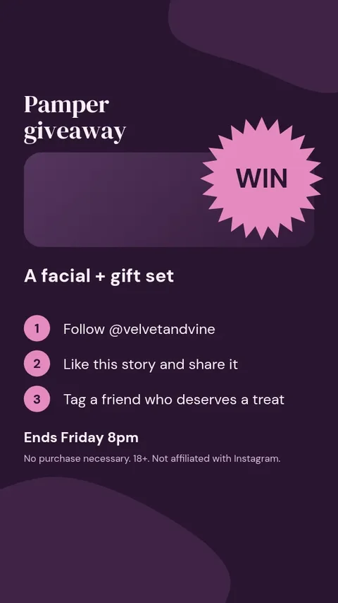 Glow Day Giveaway Story – Instagram story template