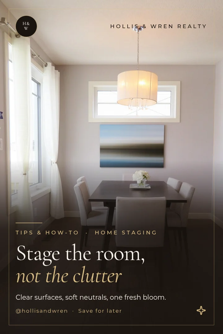 Quiet Dining Room Staging Notes – Pinterest pin template
