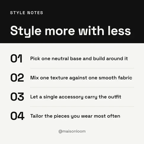 Capsule Styling Rules – Instagram post template