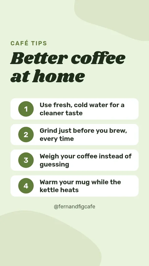 Barista Tips Mint Story – Instagram story template