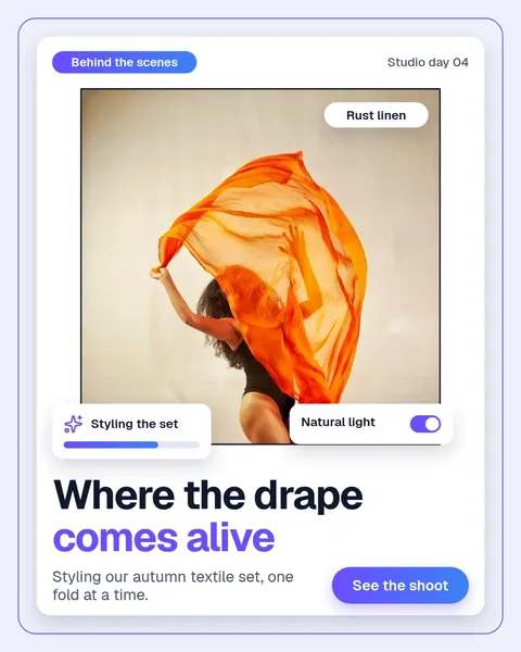 Nested Drape Studio Cards – Instagram post template