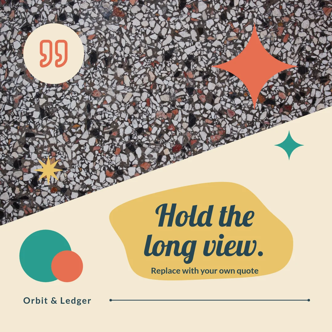 Orbit Terrazzo Kidney Quote – LinkedIn post template