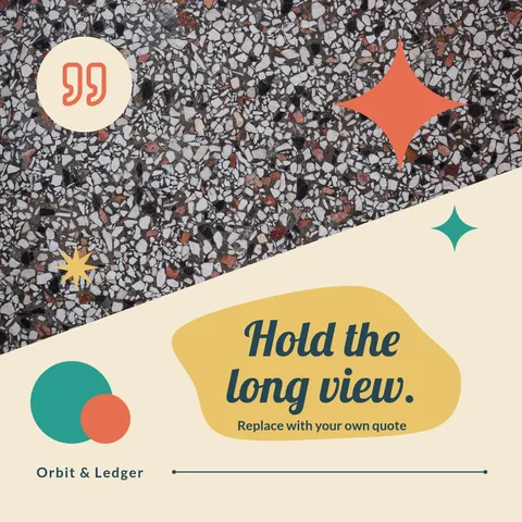 Orbit Terrazzo Kidney Quote – LinkedIn post template